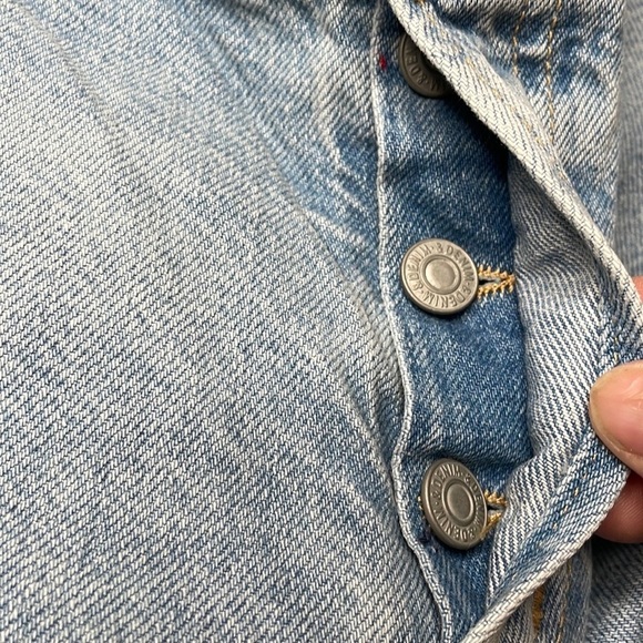 H & M Denim Boyfriend Low Waist Button Fly Jeans Distressed Ripped Siz… - Picture 6 of 10